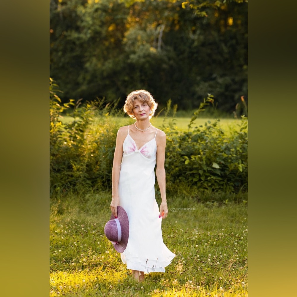 Cherie Vintage Embrodiered White Nightgown Slip Dress - Picture 8 of 9